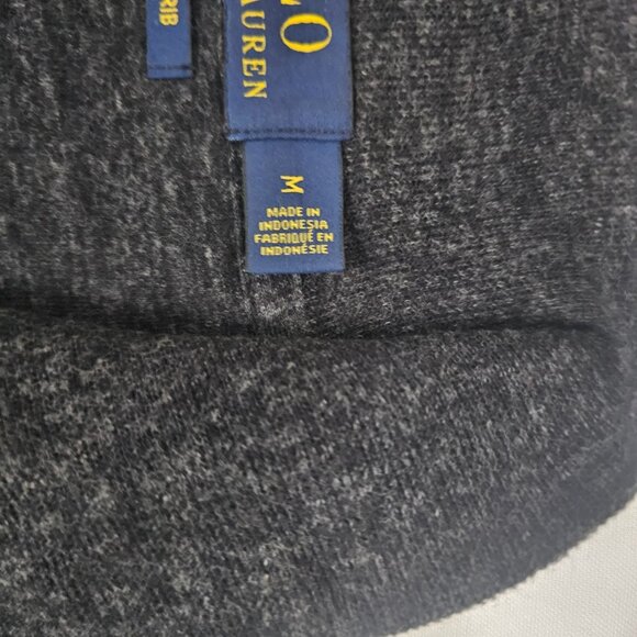 Polo Ralph Lauren Charcoal Gray Estate Rib Pullover Sweater Men's Size Medium - Picture 8 of 16